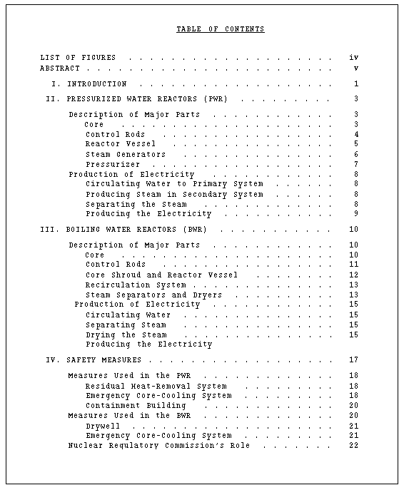 Writing a report numbering